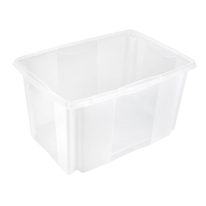 keeeper Storage Box with Christmas Motif and Lid, Stackable, 55x39.5x29.5 cm, 45 L, Wika, Red / Transparent