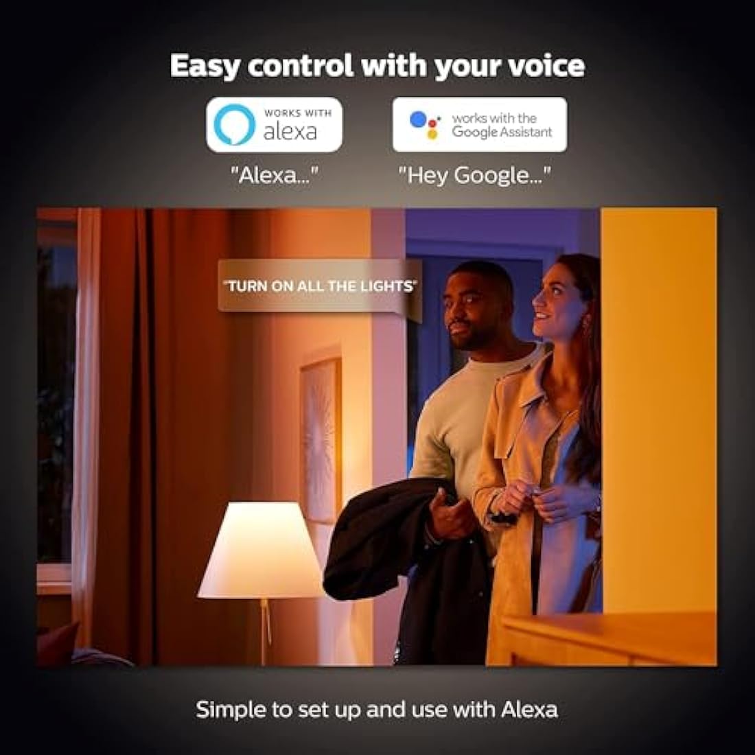 Philips Hue New White Ambiance Smart Light Bulb 2 Pack 75W - 1100 Lumen [E27 Edison Screw] with Bluetooth. Works with Alexa, Google Assistant and Apple Homekit.