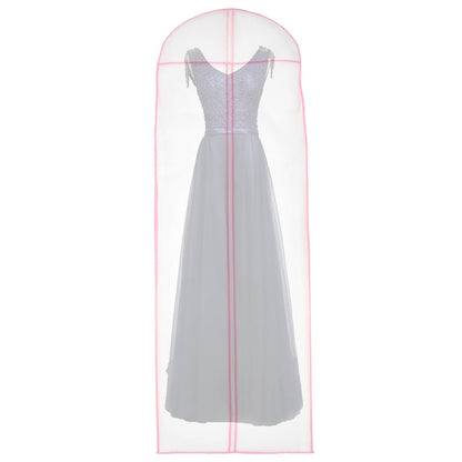 180cm Wedding Dress Bag with Zipper Breathable Clear Garment Bags Dustproof Long Dress Bags Covers Non-woven Bridal Dress Cover Storage Bag Full
