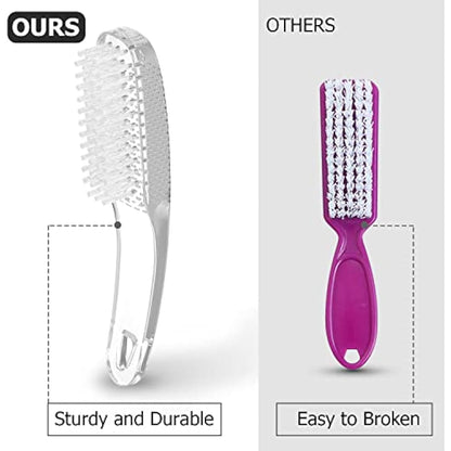 Larbois Nail Brush - Cleaning Brush for Fingernails and Toenails, Handle Grip (5 Pack)