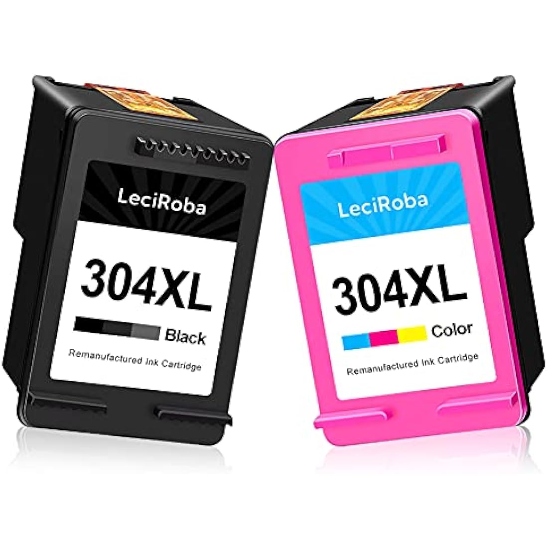 LeciRoba 304XL 304 ink cartridges Remanufactured Replacement for HP 304 ink cartridges combo pack for HP AMP 130 DeskJet 2622 2630 2632 2634 3720 3730 3735 3750 3760 3762 ENVY 5010 5020 5030 5032 5050