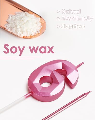 Girls Pink 70th Birthday Candles Set, Number 70 Candle with Girls Pink Long Candles, Birthday Candles for Cake, Birthday Candle, Cake Candles Cake Topper Decorations for Women Birthday Party Wedding