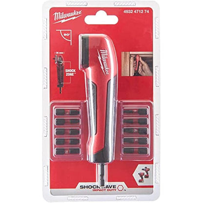 Milwaukee 4932471274 Shockwave Impact Duty Right Angle Attachment 11 Piece
