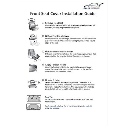 XtremeAuto® Carnaby Grey/Black Universal Car Seat Covers Set