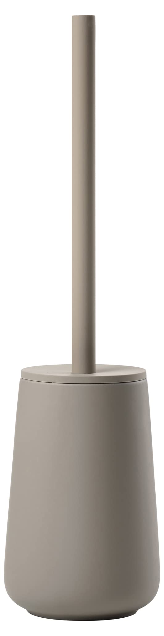 Zone Denmark Nova One Toilet Brush with Holder, Ceramic WC Brush, Bathroom Toilet Cleaner with Soft-Touch Finish, ? 10.3 cm, Height 37 cm, Taupe