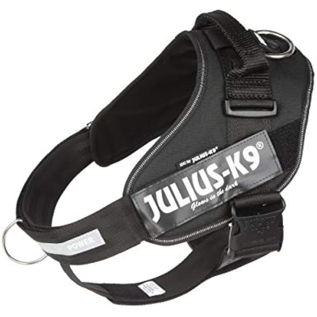 Julius-K9, IDC Powerharness, Dog Harness with Front Control Y-Belt, Size: XL/2, Black