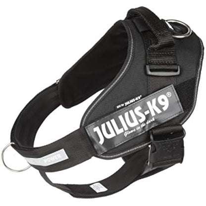 Julius-K9, IDC Powerharness, Dog Harness with Front Control Y-Belt, Size: XL/2, Black