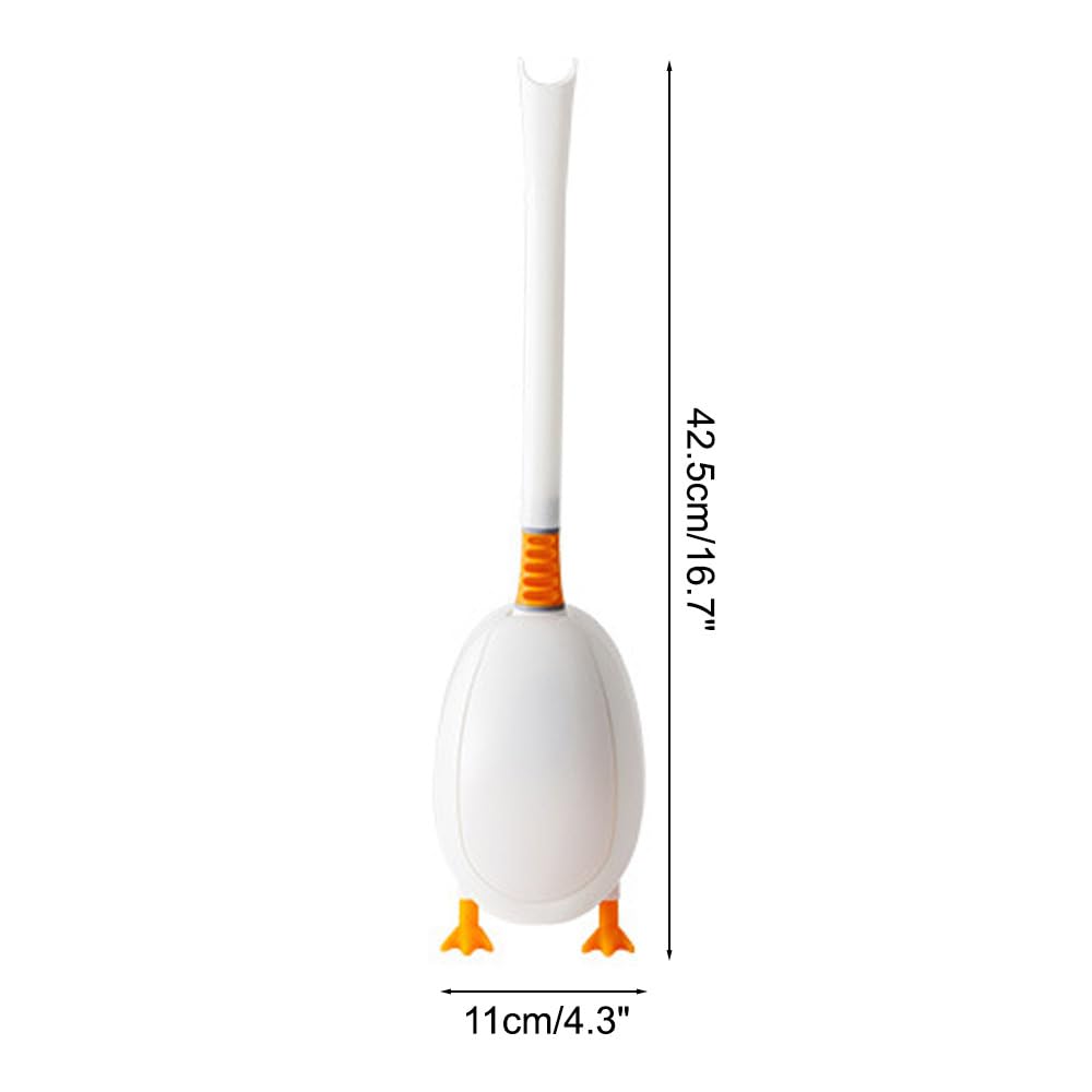 Diving Duck Toilet Brush, Creative Silicone Toilet Brush with Storage Base Long Handled Toilets Brushes for Bathroom