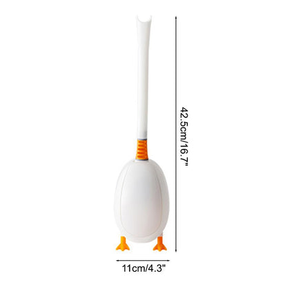 Diving Duck Toilet Brush, Creative Silicone Toilet Brush with Storage Base Long Handled Toilets Brushes for Bathroom