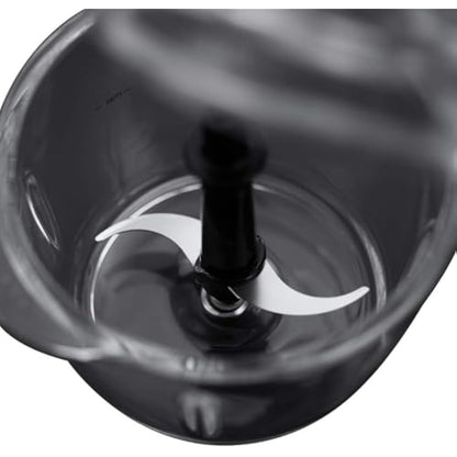 Russell Hobbs Desire Electric Fruit & Vegetable Mini Chopper, 1L glass bowl with 500ml food capacity & storage lid, Dishwasher safe parts, Stainless Steel blades, One touch operation, 200W, 24662