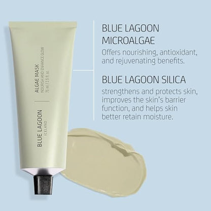 Blue Lagoon - Nourishing Algae Face Mask For Collagen Boost, Ageless Lift & Enhanced Glow - Hydrating Mask - Moisturizing Face Mask - Hydrating Mask Skin Care -Icelandic Skincare (2.5 oz | 75 ml)