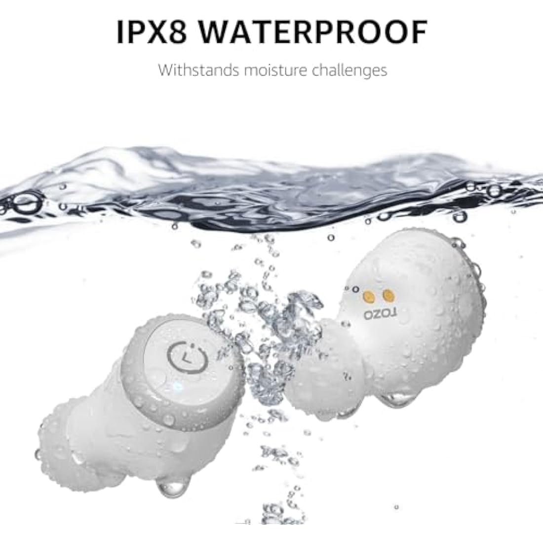 TOZO T10 Wireless Earbuds Bluetooth 5.3 Headphones, 55H Playtime with Wireless Charging Case, App Customize EQ, Ergonomic Design IPX8 Waterproof Headset Powerful Sound for Workout, Calls