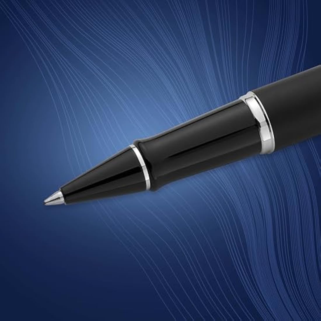 Waterman Expert Rollerball Pen | Matte Black with Chrome Trim | Fine Point | Black Ink | Gift Box
