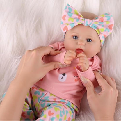 BABESIDE Reborn Dolls Girl - Bailyn 20-inch Realistic Baby Dolls Have the Soft Vinyl, Painted Hair, and Cute Outfit, She Looks and Feels Just like a Real-life Lifelike Baby