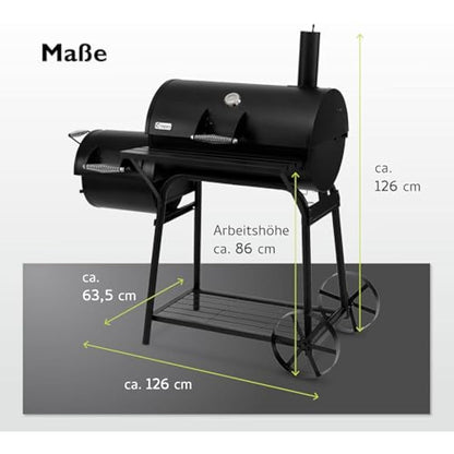 Tepro Biloxi Offset BBQ Pit Barrel Smoker