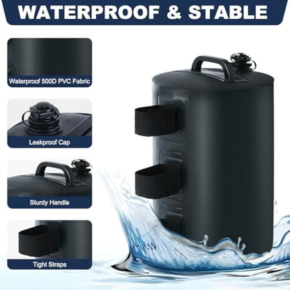 MASTERCANOPY Gazebo Water Weight Bags,Leg Weights for Pop Up Canopy 4pcs/Pack Black
