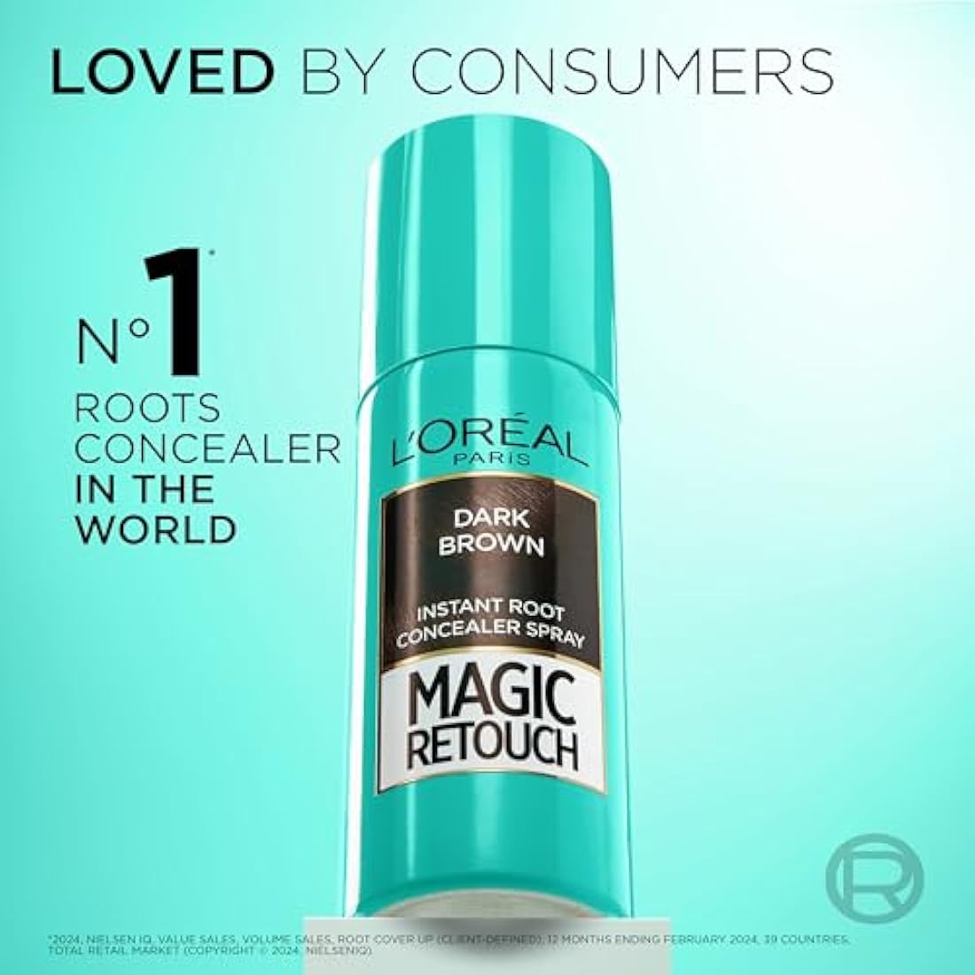 L’Oréal Paris Magic Retouch Instant Root Concealer Spray, Quick Grey Coverage, Easy Application, Shade: Dark Brown, 75ml