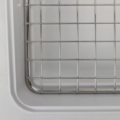 22x18 Super Large Rabbit Litter Box with 2 Grates (Metal & Plastic), Bunny Litter Tray for Cage, Small Animal Potty Trainer for Adult Rabbit Flemish Giant Rabbits