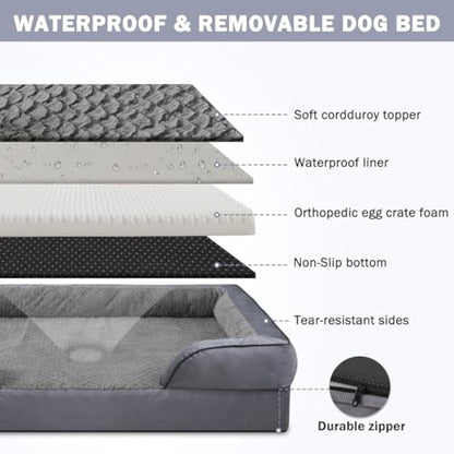 JOEJOY Medium Dog Bed, Orthopedic Memory Foam Dog Beds, Washable Pet Bed, Fits up to 30lbs, Good for Yorkshire, Chihuahua, Jack Russell Terrier, Bomei，Cat