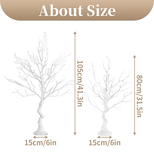 Sziqiqi 105cm White Twig Tree Easter Tree Centrepieces for Indoor Outdoor, Large Decorative Tree Branches Xmas Tall Ornamental Wishing Tree for