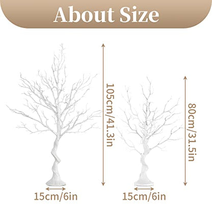 Sziqiqi 105cm White Twig Tree Easter Tree Centrepieces for Indoor Outdoor, Large Decorative Tree Branches Xmas Tall Ornamental Wishing Tree for