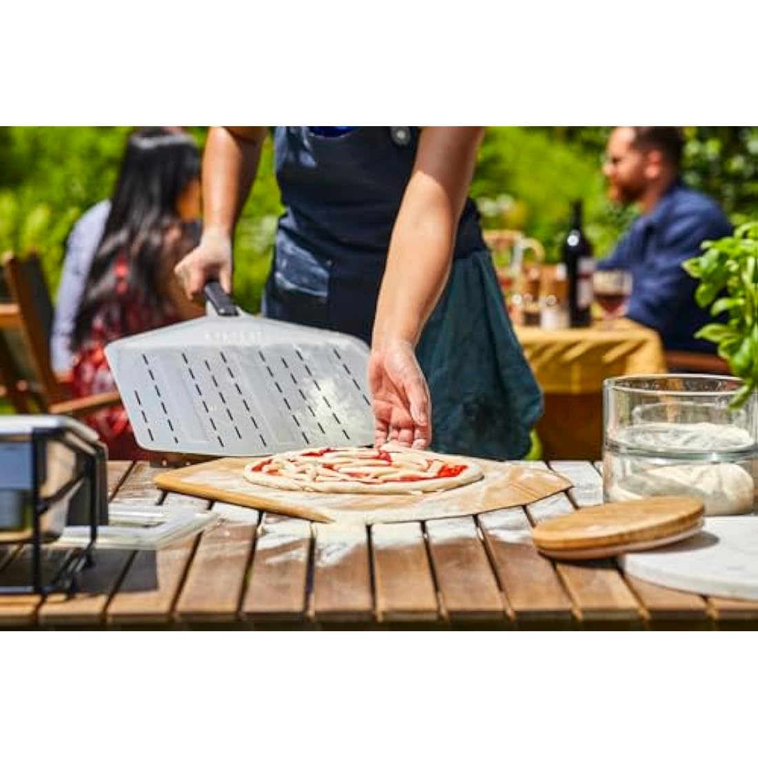 Ooni 12” Perforated Pizza Peel, Pizza Paddle, Pizza Oven Accessories, Pizza Peel for Award Winning Pizza Oven