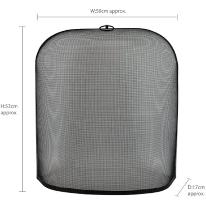 JVL Black Cairngorn Spark guard, fire guard, fire screen, fire surround