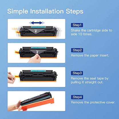 GPC Image Toner Cartridges Replacement for HP 131X 131A CF210X CF211X CF213X CF212X Compatible with LaserJet Pro 200 color M251n M251nw MFP M276n M276nw (Black Cyan Magenta Yellow,4-Pack)