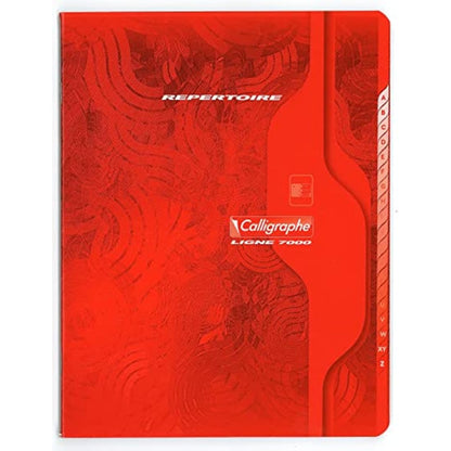 Calligraphe 851C Lot de 10 Répertoires Agrafés (une Marque de Clairefontaine) - 17x22 cm - 96 Pages Petits Carreaux - Papier Blanc 70 g - Couverture Carte Recyclée Vernie - Couleurs Aléatoires