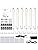 LABOREDUCER LED Under Cabinet Lighting Kit - 6 Pack Cabinet Strip Lights with Rotary Dimmer & 11Inch 24V Plug in Cupboard Lights Linkable Bar Lights for Kitchen丨Cupboard丨Counter丨Closet丨Showcase