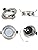 Wondlumi 6X 5W Recessed Ceiling Lights, 5W Ultra Slim LED Spot Lights for Ceiling, Brushed Chrome LED Spotlights Warm White 240V, Cutout Ø65-80mm