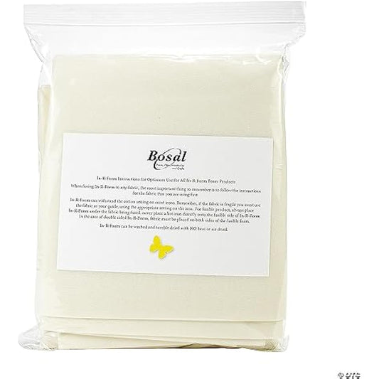 Bosal InRForm Plus Unique Fusible Foam Stabilizer36-inch x 5 8-inch, Acrylic, White, 36 x 58