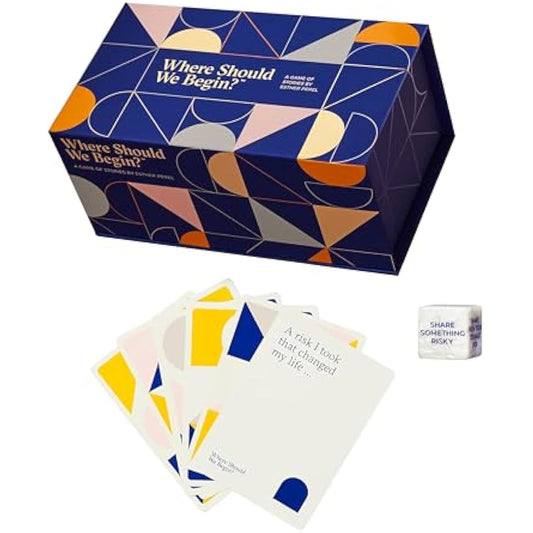 ESTHER PEREL Where Should We Begin? A Game of Stories - Conversation Cards for Couples & Friends - Interactive Game with 200 Prompt Cards - 2-6 Player - Card Games for Couples & Date Night
