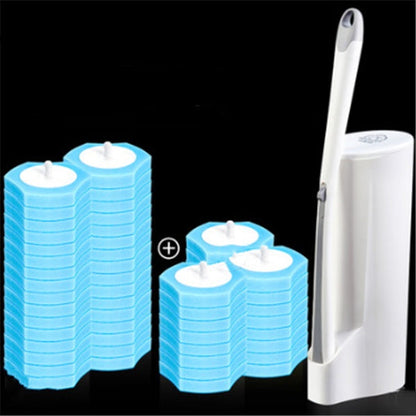 Premium Disposable Toilet Brush Set | Hygienic Deep-Clean System with Replaceable Heads