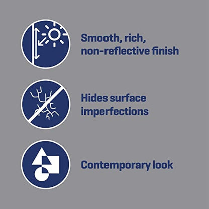 Johnstone's - Wall & Ceiling Paint - Manhattan Grey - Matt Finish - Emulsion Paint - Fantastic Coverage - Easy to Apply - Dry in 1-2 Hours - 12m2 Coverage per Litre - 5L, Pack of 1