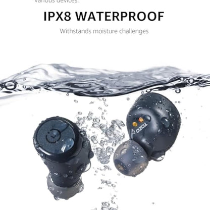 TOZO T10 Wireless Earbuds Bluetooth 5.3 Headphones, App Customize EQ, Ergonomic Design, 55H Playtime, Wireless Charging Case, IPX8 Waterproof Powerful Sound in-Ear Headset Blue(New Upgraded)