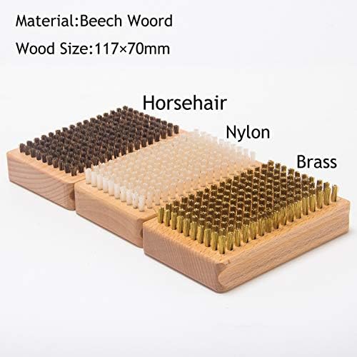 XCMAN Ski Snowboard Waxing Tuning Complete Brush Kit - Nylon,Brass,Horsehair Brush Metal Scraper Wax Scraper and Ptex, Flate File