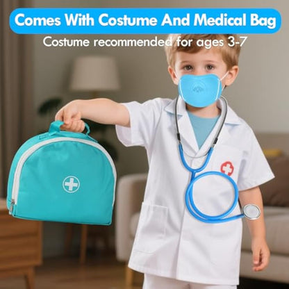 Lehoo Castle Kids Doctors Set, Pretend Doctor Kit Toys Medical Playset, Wooden Play Toys, Educational Toys for 3 Year Old Boys