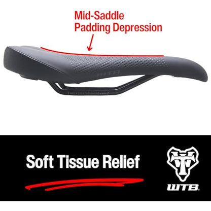 WTB Volt Bike Saddle | Comfortable Mountain Bike Seat | Durable, Contoured MTB Seat for Gravel, Trail, and Enduro