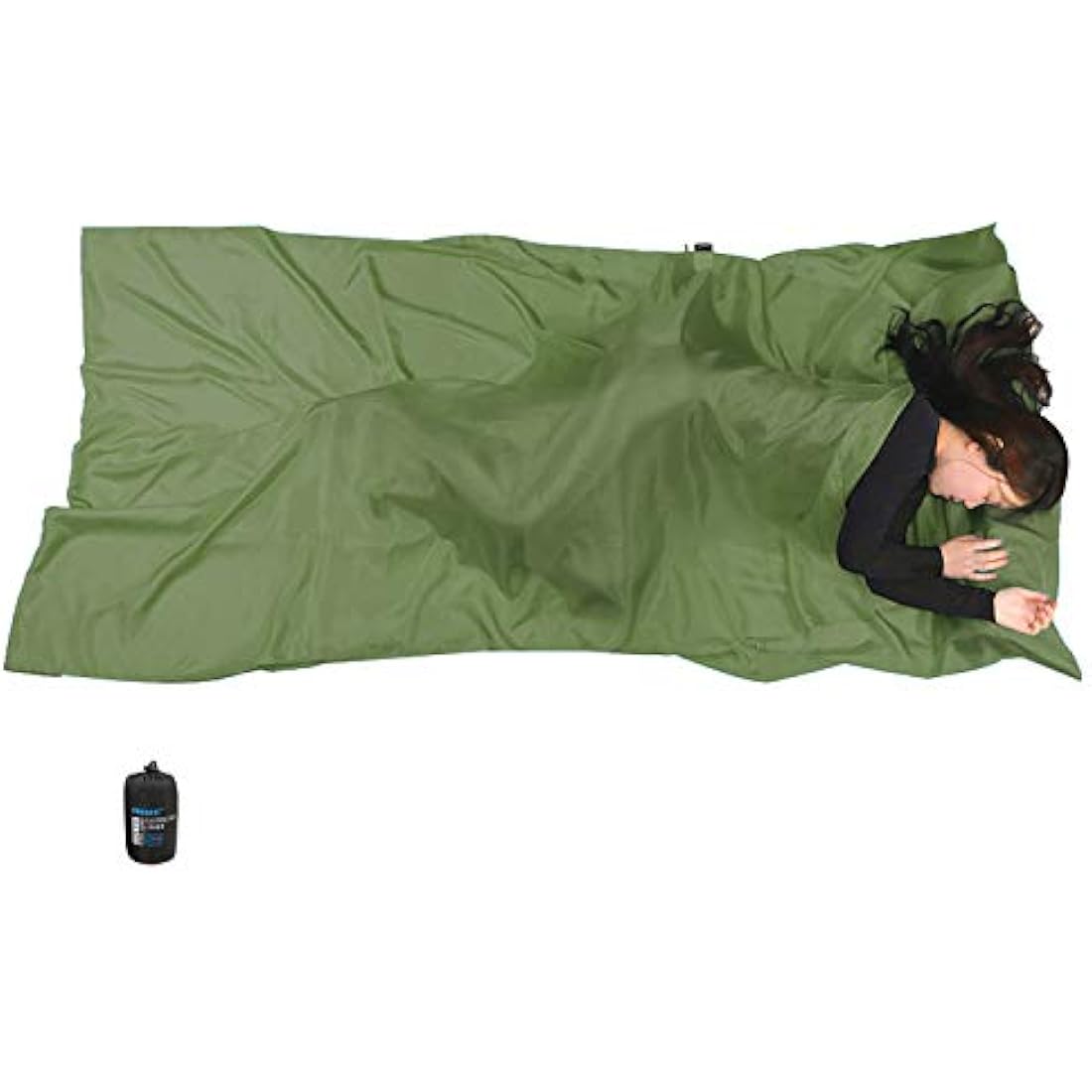 BROWINT Silk Sleeping Bag Liner, Silk Sleep Sack, Extra Wide 220x110cm, Lightweight Travel Sheet for Hotels, Sleeper with Reinforced Gussets