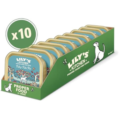 Lily's Kitchen Fishy Fish Pie - Complete Natural Adult Dog Food Wet (10 x 150g Trays)