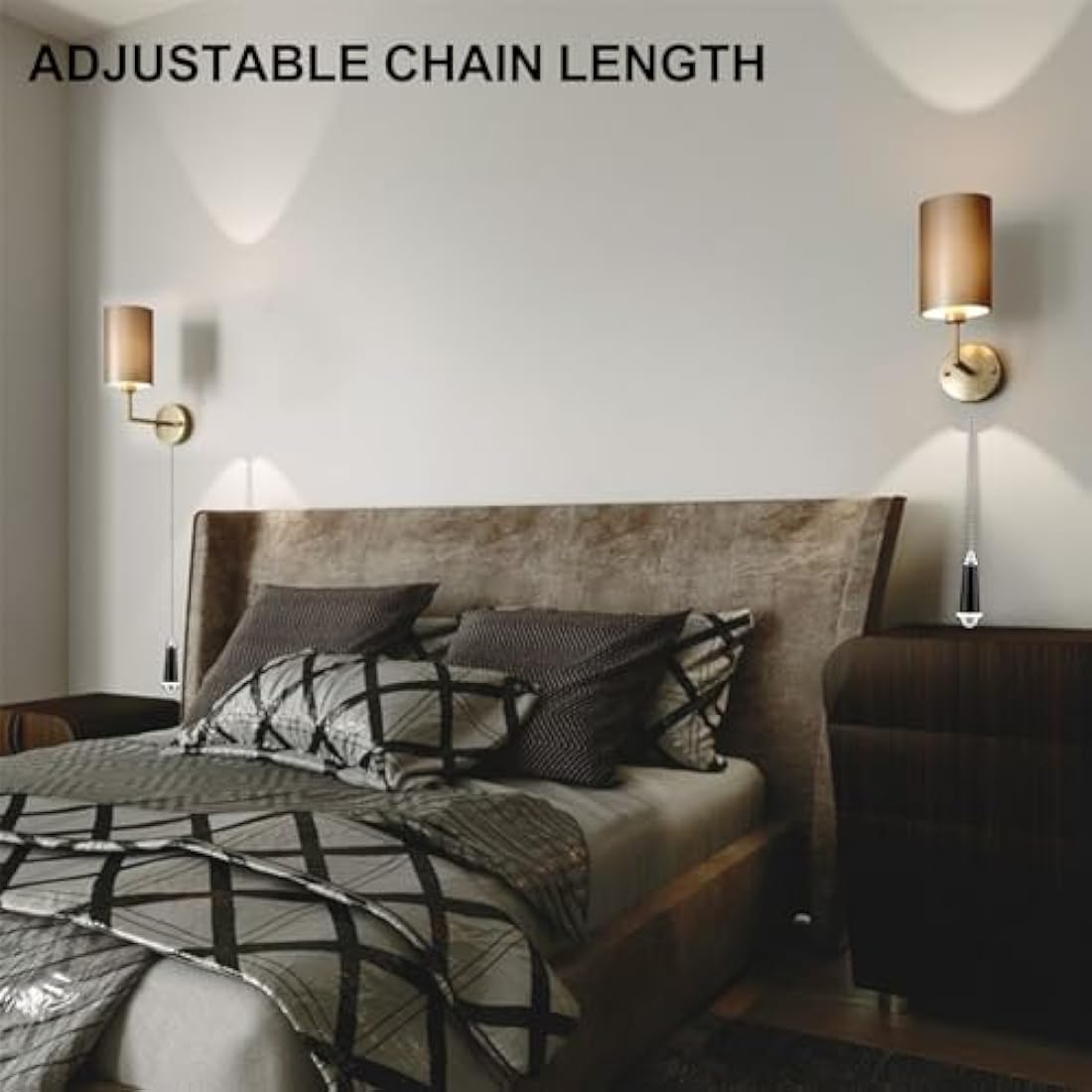 TXErfolg 2Pcs Light Pull Chain Extension with Ball Chain 85cm Length Bathroom Light Pull Cord Handle Chrome Light Switch Pull Chain for Shower/Ceiling/Toilet Light Fan Switch Blinds(Black)