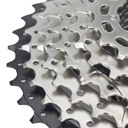 CYSKY 9 Speed Cassette 11-42T Cassette Fit for Mountain Bike, Road Bicycle, MTB, BMX (Light Weight)