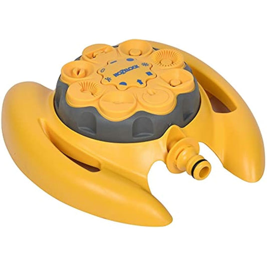 HOZELOCK - Sprinkler Rotating 79 m² : Small-area Base-mounted Spray Sprinkler (ø 10m), Ideal for Small Gardens: 8 Spray Patterns [2515P0000]