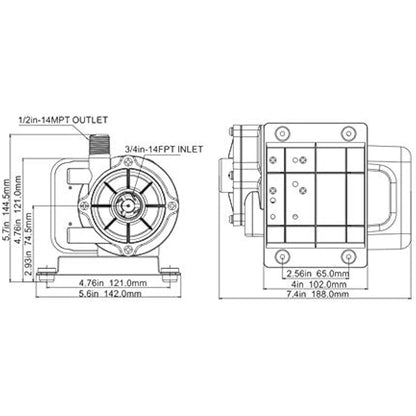 Seaflo 31 LPM (500 GPH) Marine Air Conditioning Seawater Circulation Pump 230V