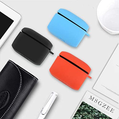 Geekria Silicone Case Cover Compatible with Jabra Elite Active 65t True Wireless Earbuds, Protective Earphones Skin with Keychain Hook (Blue)