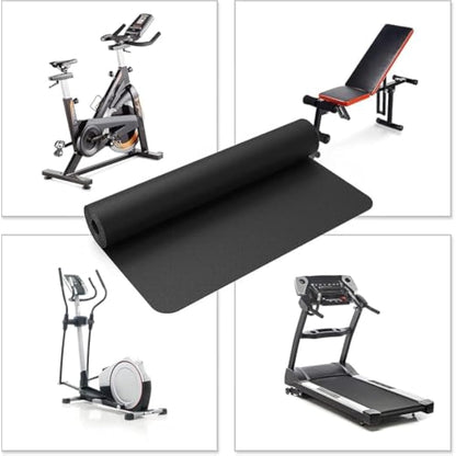 Treadmill Mat, Exercise Equipment Mat Heavy-Duty Protective Floor Mat for Under Stationary Bike, Spin Bike, Fitness Equipment