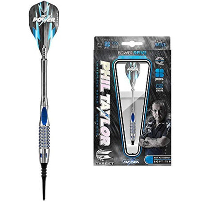 TARGET Phil Taylor Power 9-five Gen 2 18g 95% Tungsten Soft Tip Set Darts, Generation 2, 18G EU