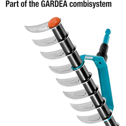 GARDENA 3391-20 Combisystem Aerator Rake: Manual lawn rake with 35 cm working width, garden accessory for removing moss and matted grass from the lawn, fits on all combisystem handles, 35 x 20 x 25 cm