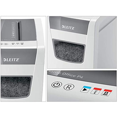 Leitz IQ Slim Home Office Cross Cut Paper Shredder, Shreds 11-10 Sheets (70-80 gsm), 23L Bin, White, 80011000